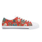 Sugar skull day of the dead pattern Women's Low Top Canvas Shoes