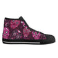 Sugar skull day of the dead pattern Women's High Top Canvas Shoes