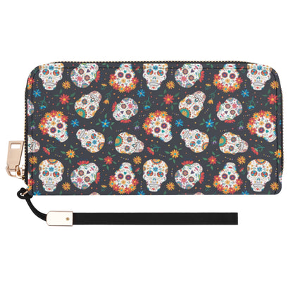 Sugar skull day of the dead gothic Halloweeen Casual Clutch Wallet