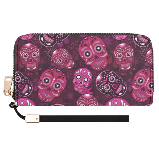 Sugar skull day of the dead gothic Halloweeen Casual Clutch Wallet