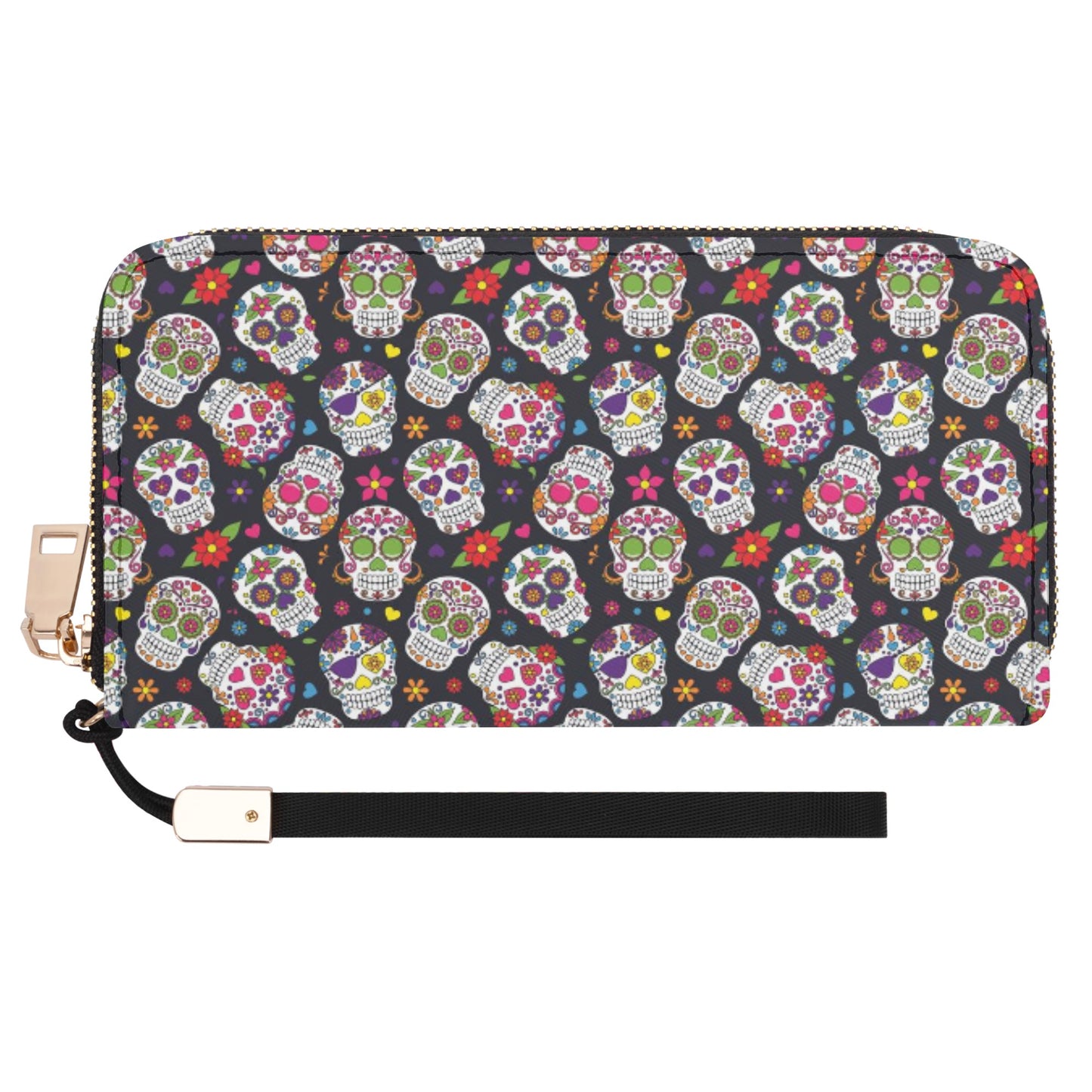 Sugar skull day of the dead gothic Halloweeen Casual Clutch Wallet