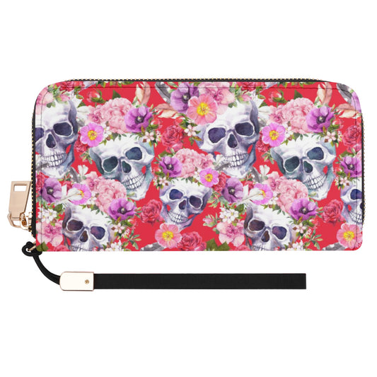 Sugar skull day of the dead gothic Halloweeen Casual Clutch Wallet