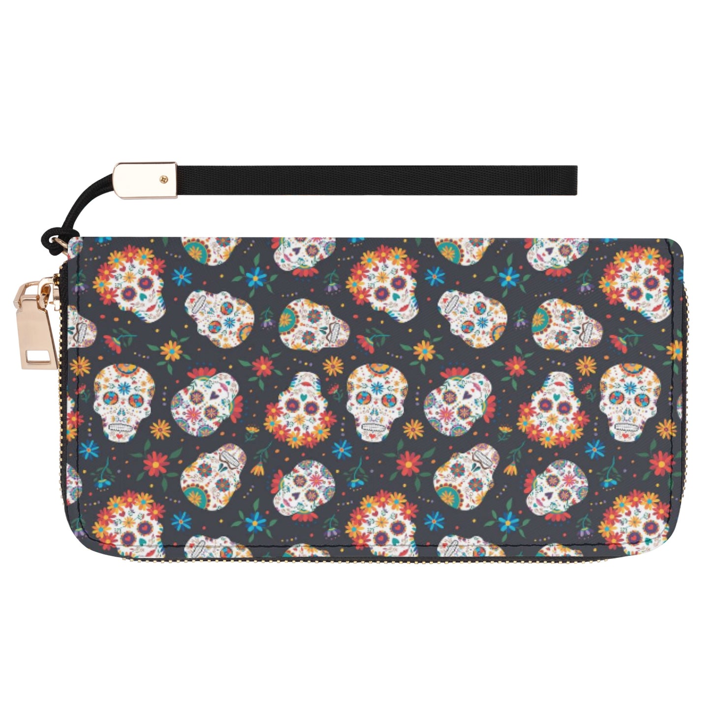 Sugar skull day of the dead gothic Halloweeen Casual Clutch Wallet