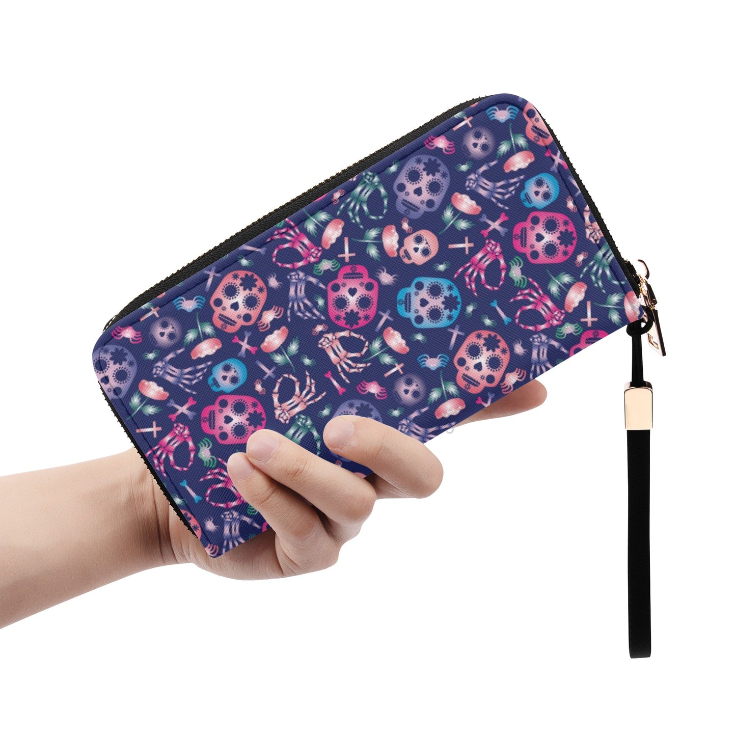 Sugar skull day of the dead gothic Halloweeen Casual Clutch Wallet