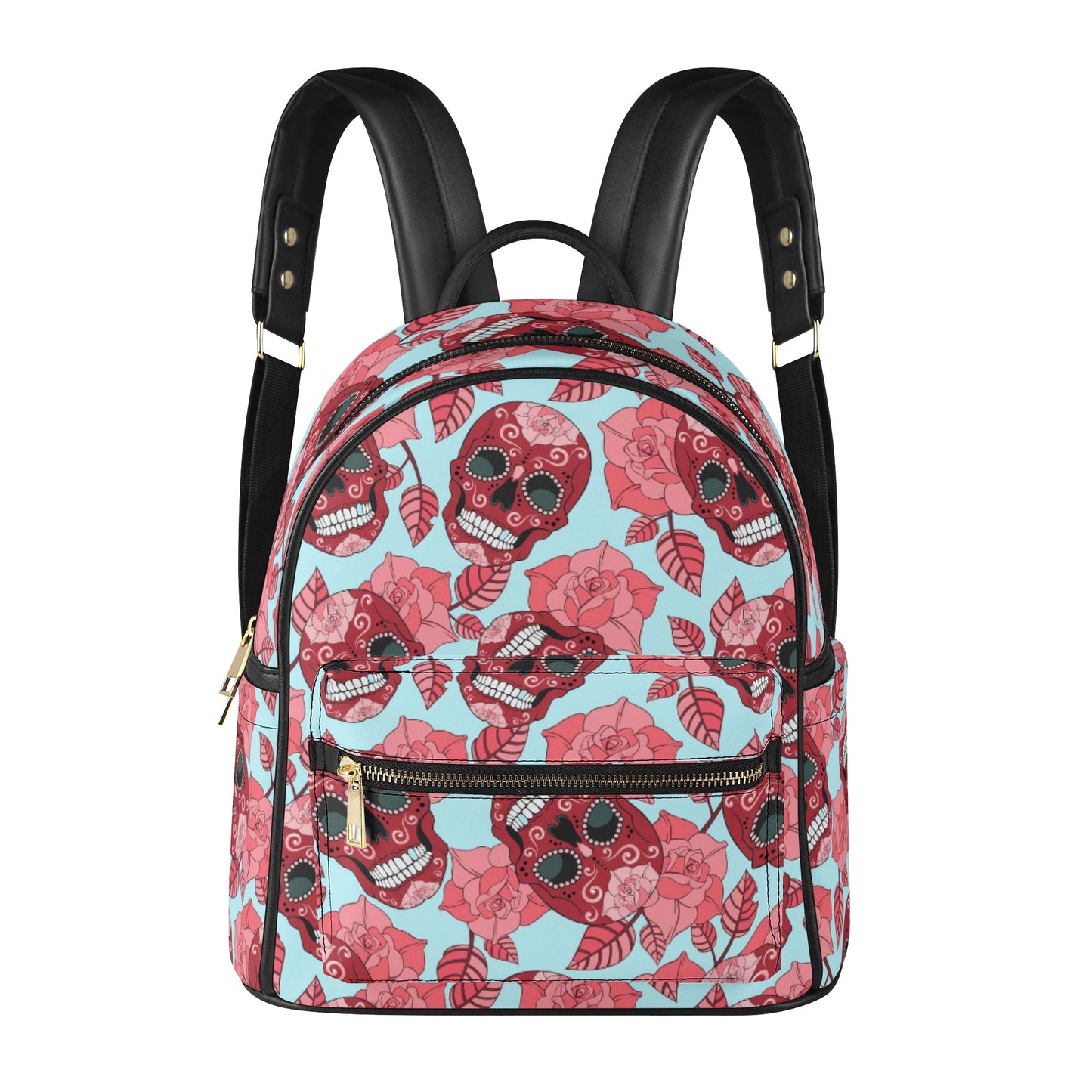 Day of the dead sugar skull Women's Casual PU Backpack