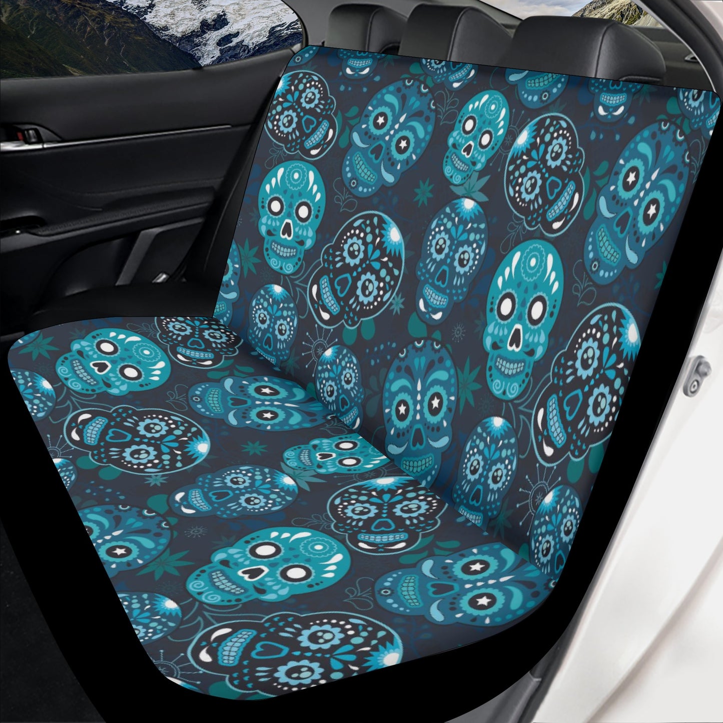 Day of the dead sugar skull Halloween Car Seat Cover Set