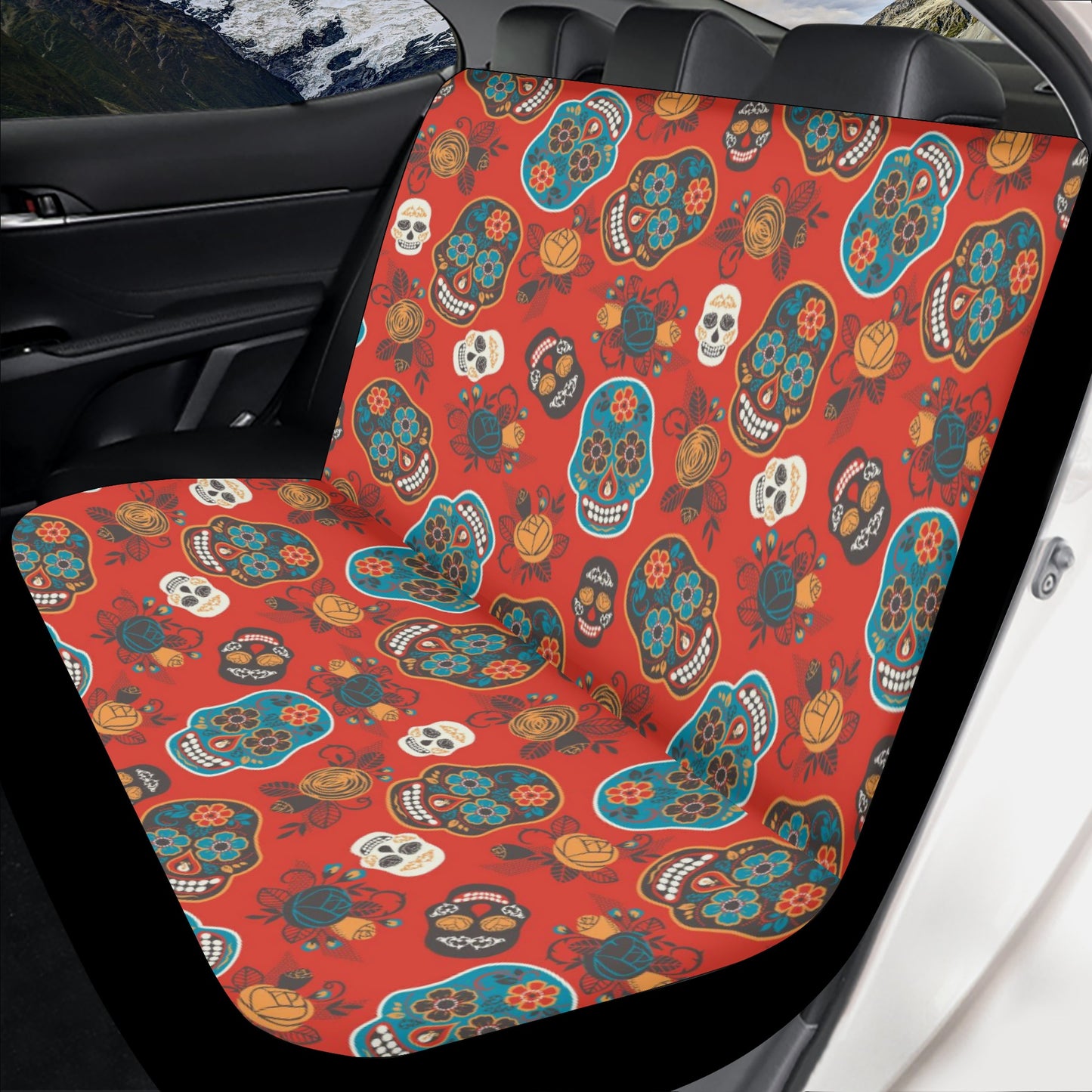 Day of the dead sugar skull Halloween Car Seat Cover Set