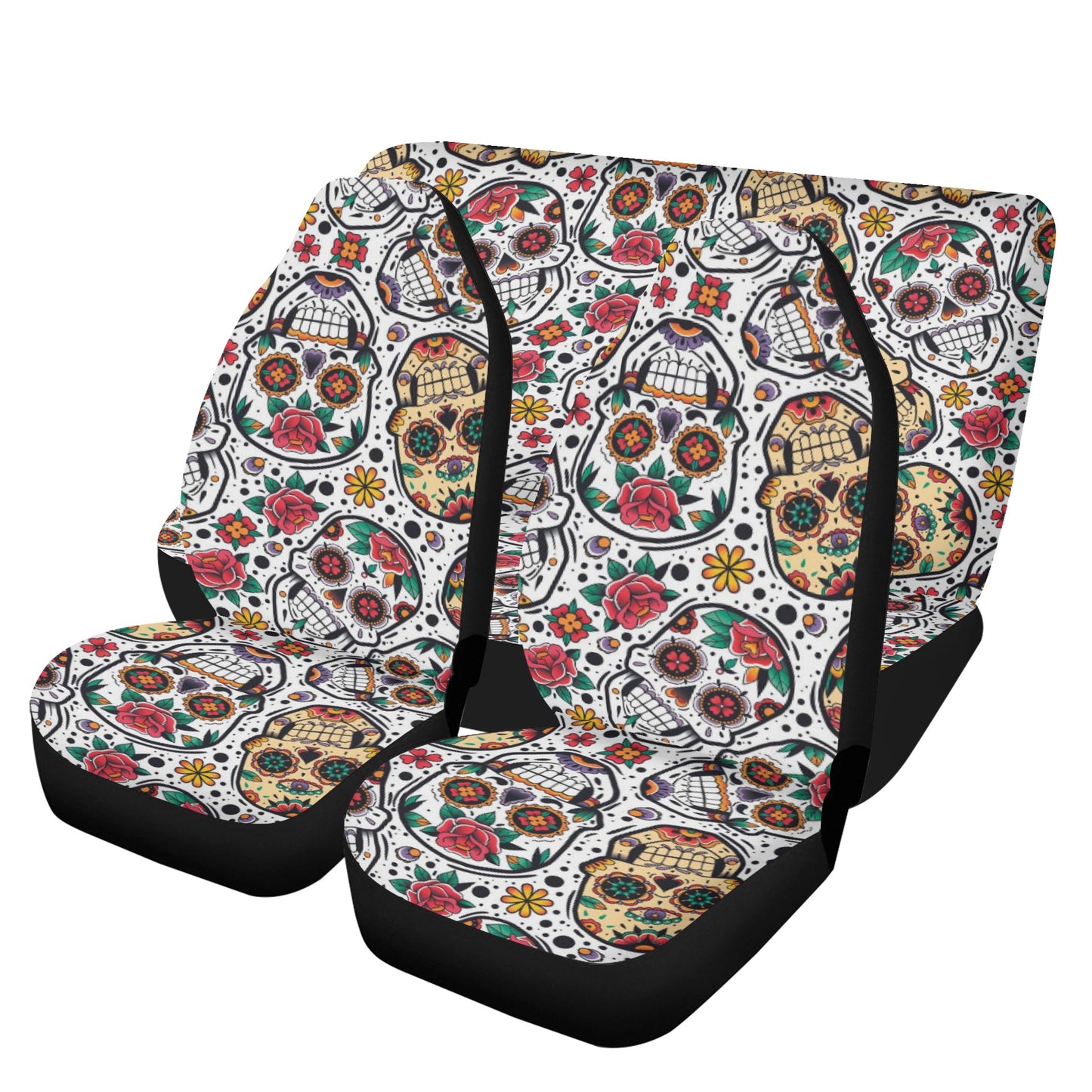 Sugar skull Day of the dead Mexican skull Car Seat Cover Set