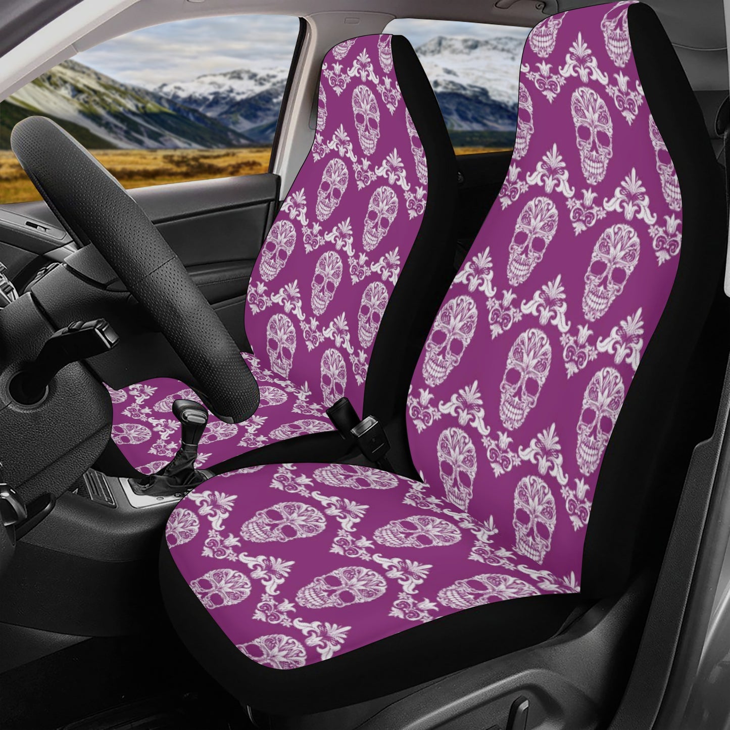 Sugar skull Day of the dead Mexican skull Car Seat Cover Set