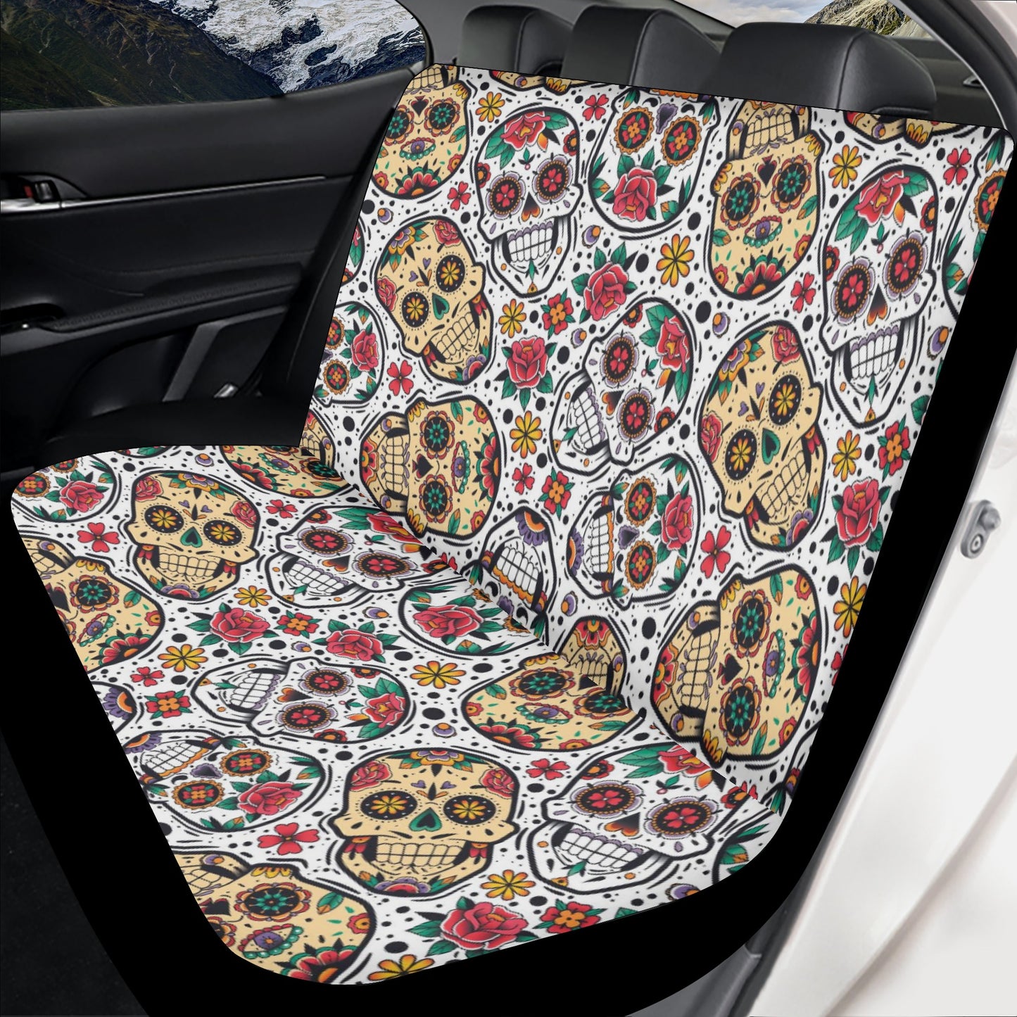 Sugar skull Day of the dead Mexican skull Car Seat Cover Set