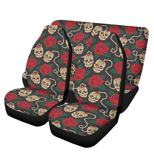 Sugar skull Day of the dead Mexican skull Car Seat Cover Set