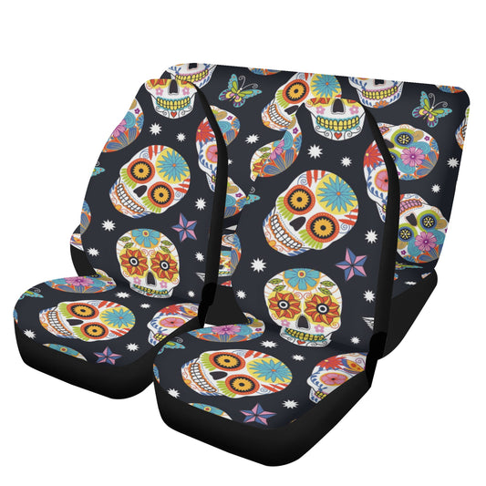 Sugar skull Day of the dead Mexican skull Car Seat Cover Set