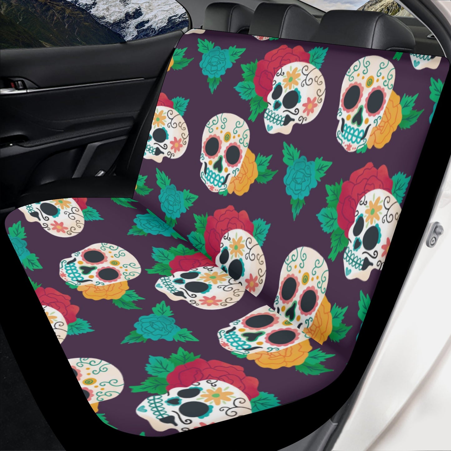 Sugar skull Day of the dead Mexican skull Car Seat Cover Set