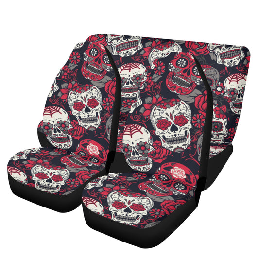 Sugar skull Day of the dead Mexican skull Car Seat Cover Set