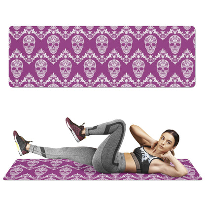 Sugar skull day of the dead Rubber Yoga Mat