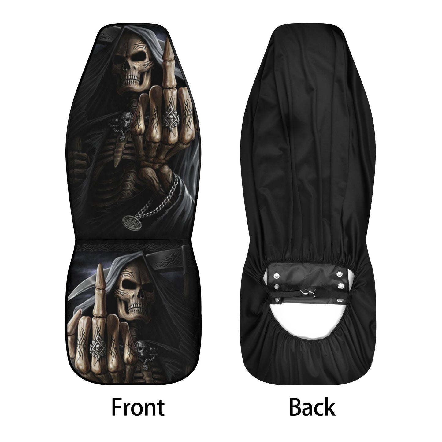 Skull car seat cover full set, gothic skull car seat protector cover, motorcycle skull seat cover for truck, punisher skull seat cover for v