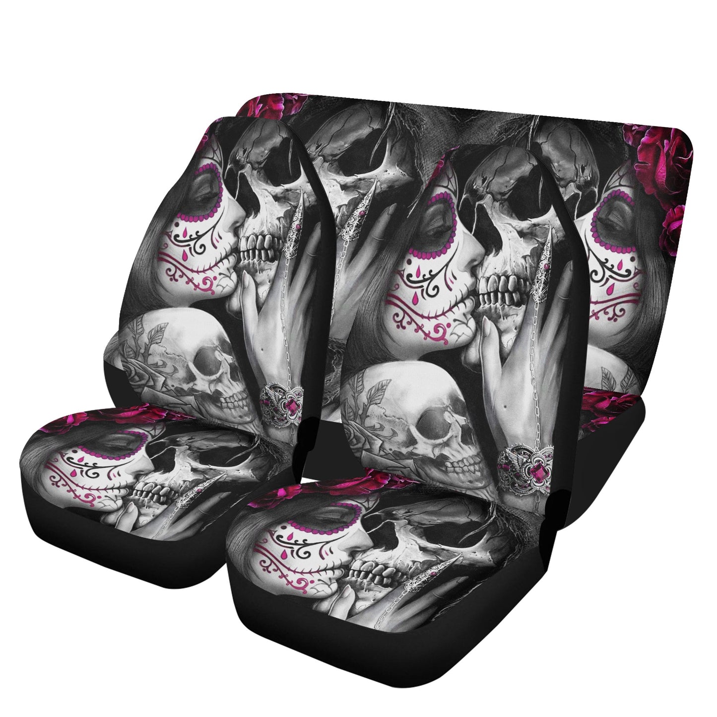 Grim reaper skull girl Car Seat Cover Set