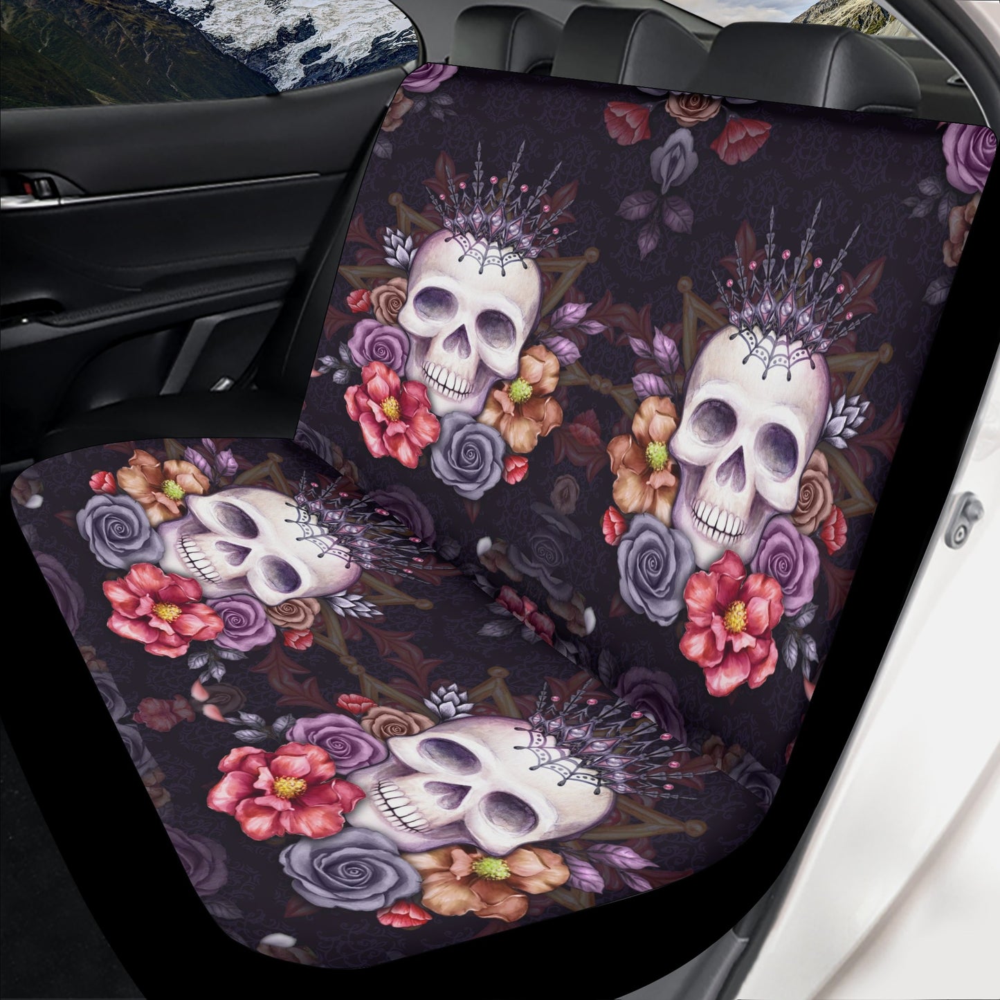 Grim reaper car rug, skeleton rug mat for car, flaming skull seat cover for truck, skull in fire car seat cover full set, biker skull car protector, biker skull seat cover for truck, skull mat for vehicles, skeleton rug mat for car, christmas skull c