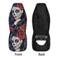 Dia de los muertos skull car floor mat, floral sugar skull seat cover for car, floral sugar skull car seat protector cover, floral skull car