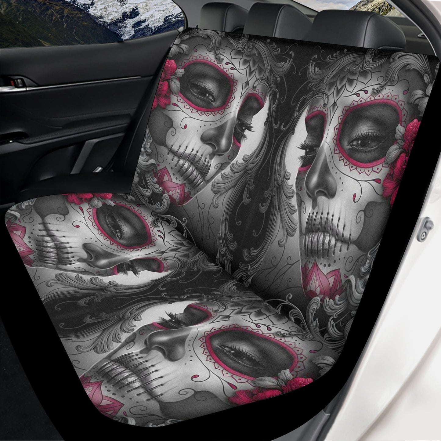 Sugar skull girl car seat protector, cinco de mayo skull car seat cover full set, sugar skull car seat , mexican skull car seat cover full s