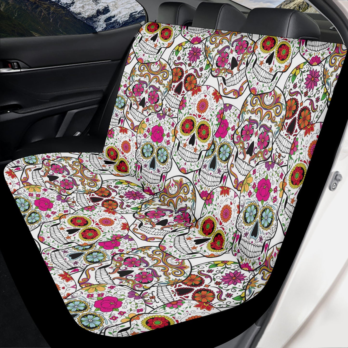 Mexico car floor mat, candy skull car seat cover full set, mexican skull seat cover for car, mexico car seat cover, mexico car protector, ca