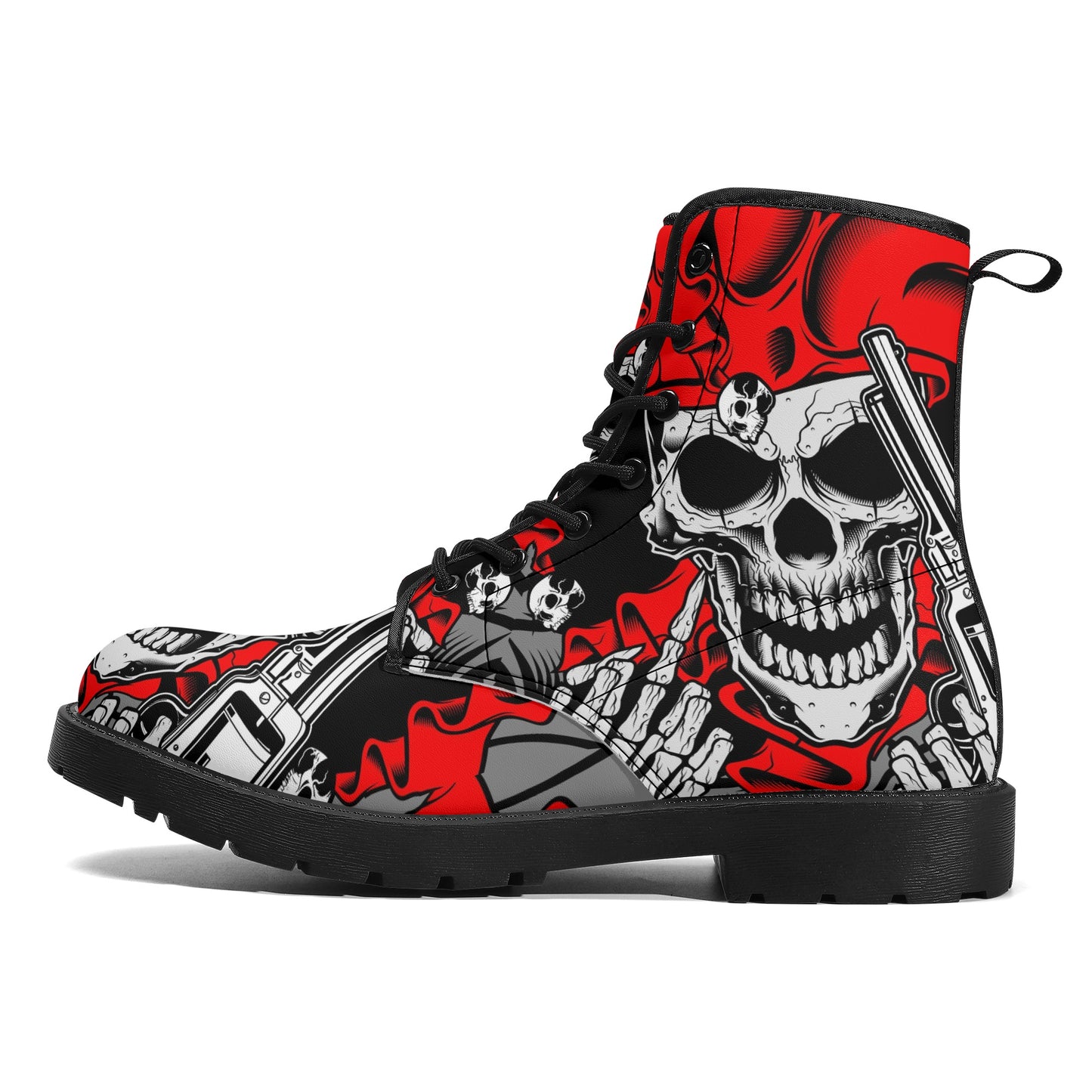 Gothic skull boots, sugar skull boots, Halloween skeleton boots, grim reaper boots