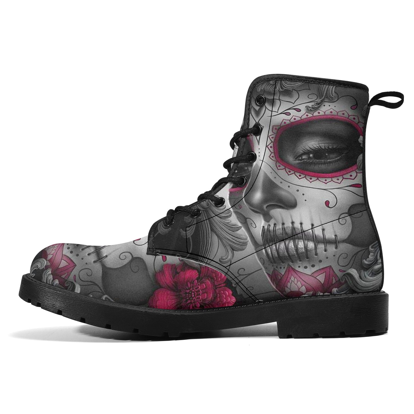 Skull boots, sugar skull boots, candy skull Halloween boots