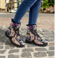 Skull boots, sugar skull boots, candy skull Halloween boots