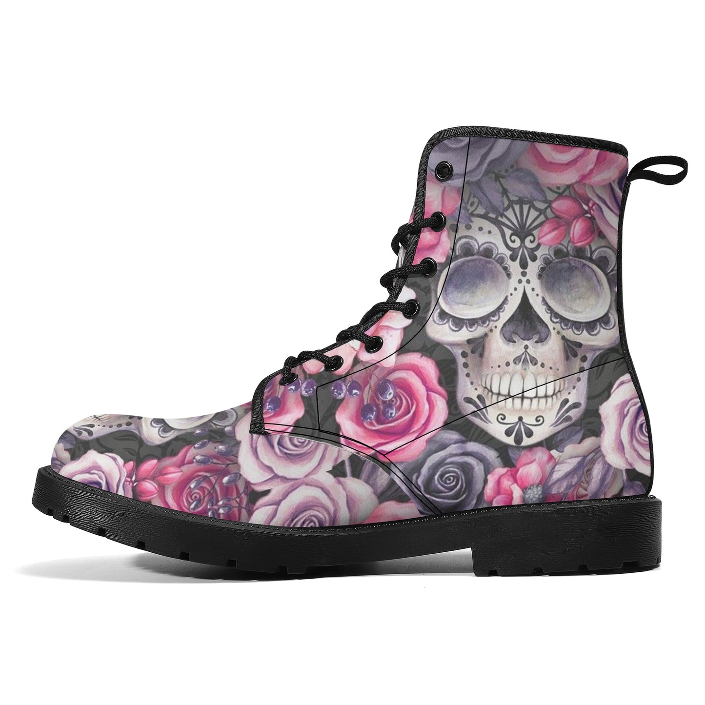 Skull boots, sugar skull boots, candy skull Halloween boots