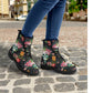 Skull boots, sugar skull boots, candy skull Halloween boots