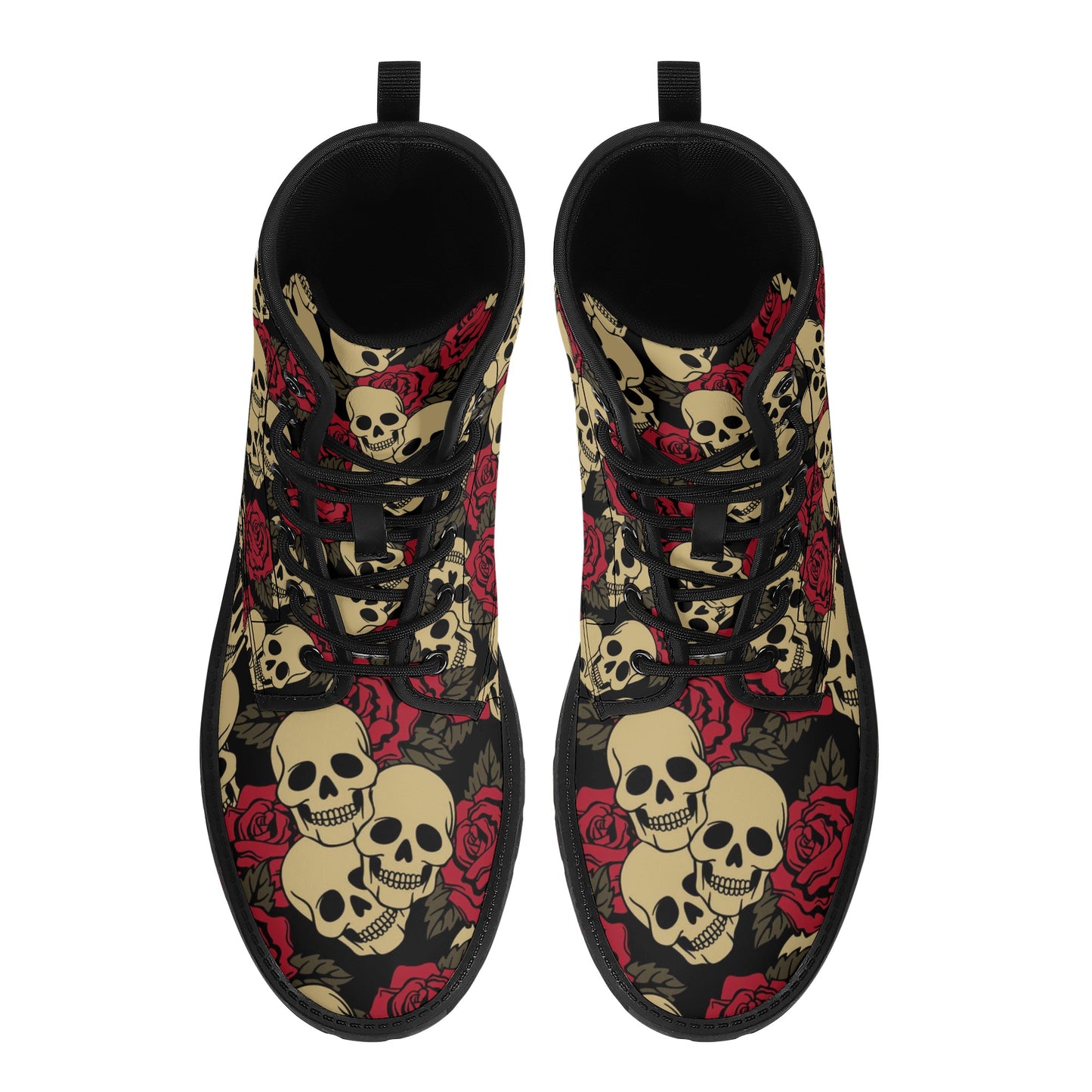 Skull Gothic Leather boots, Halloween boots, Candy Sugar skull boots