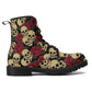 Skull Gothic Leather boots, Halloween boots, Candy Sugar skull boots