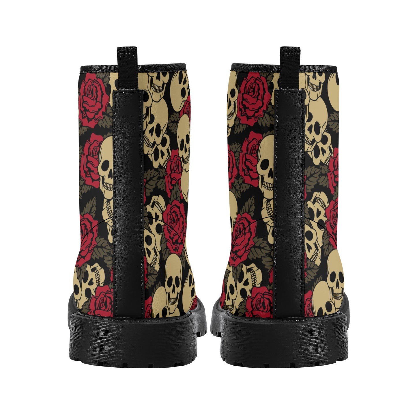 Skull Gothic Leather boots, Halloween boots, Candy Sugar skull boots