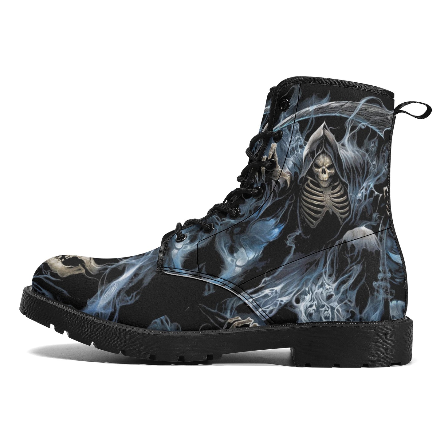 Skull Gothic Leather boots, Halloween boots, Candy Sugar skull boots