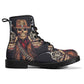 Skull Gothic Leather boots, Halloween boots, Candy Sugar skull boots