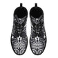 Skull Gothic Leather boots, Halloween boots, Candy Sugar skull boots