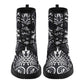 Skull Gothic Leather boots, Halloween boots, Candy Sugar skull boots