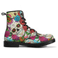 Skull Gothic Leather boots, Halloween boots, Candy Sugar skull boots