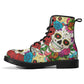 Skull Gothic Leather boots, Halloween boots, Candy Sugar skull boots