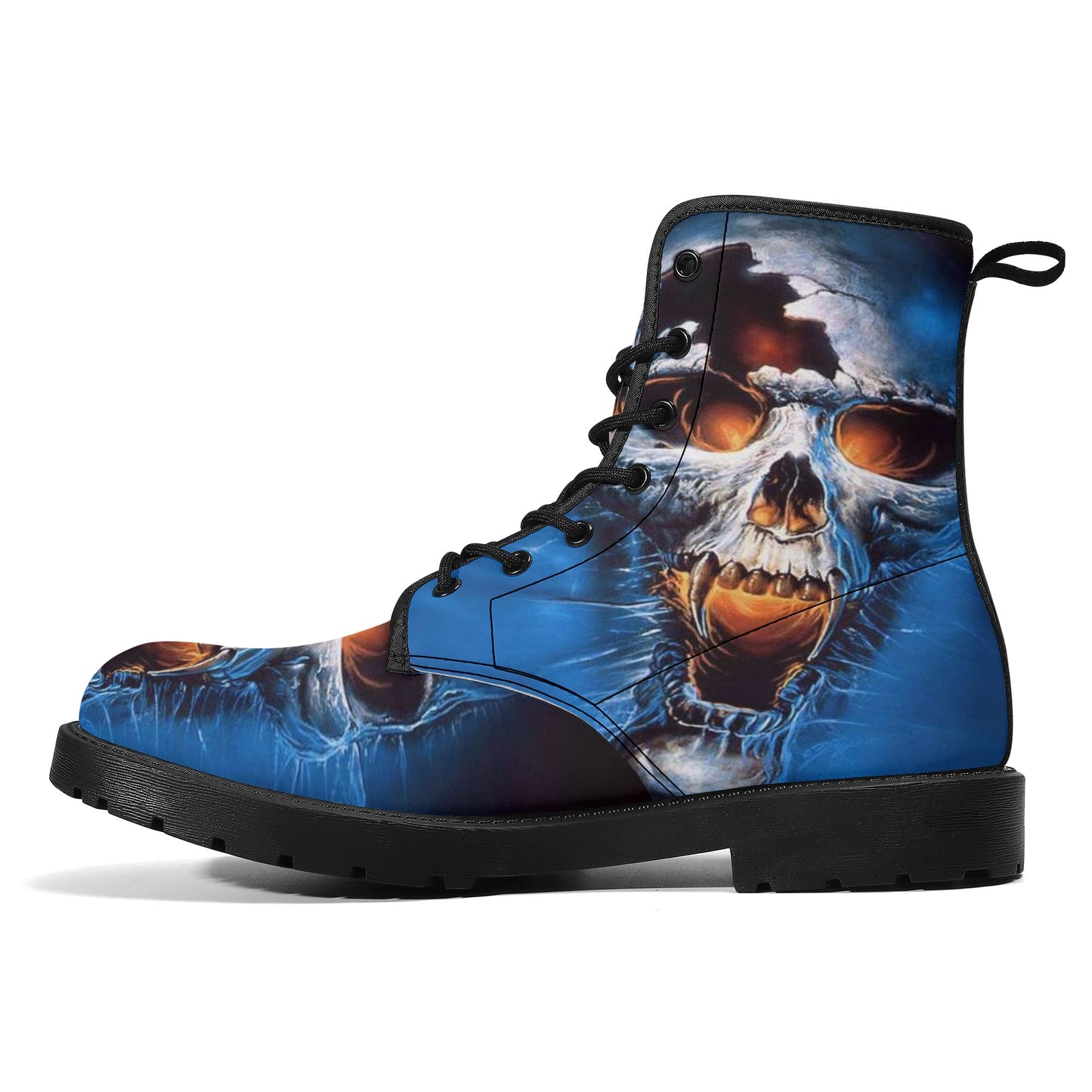 Skull Gothic Leather boots, Halloween boots, Candy Sugar skull boots