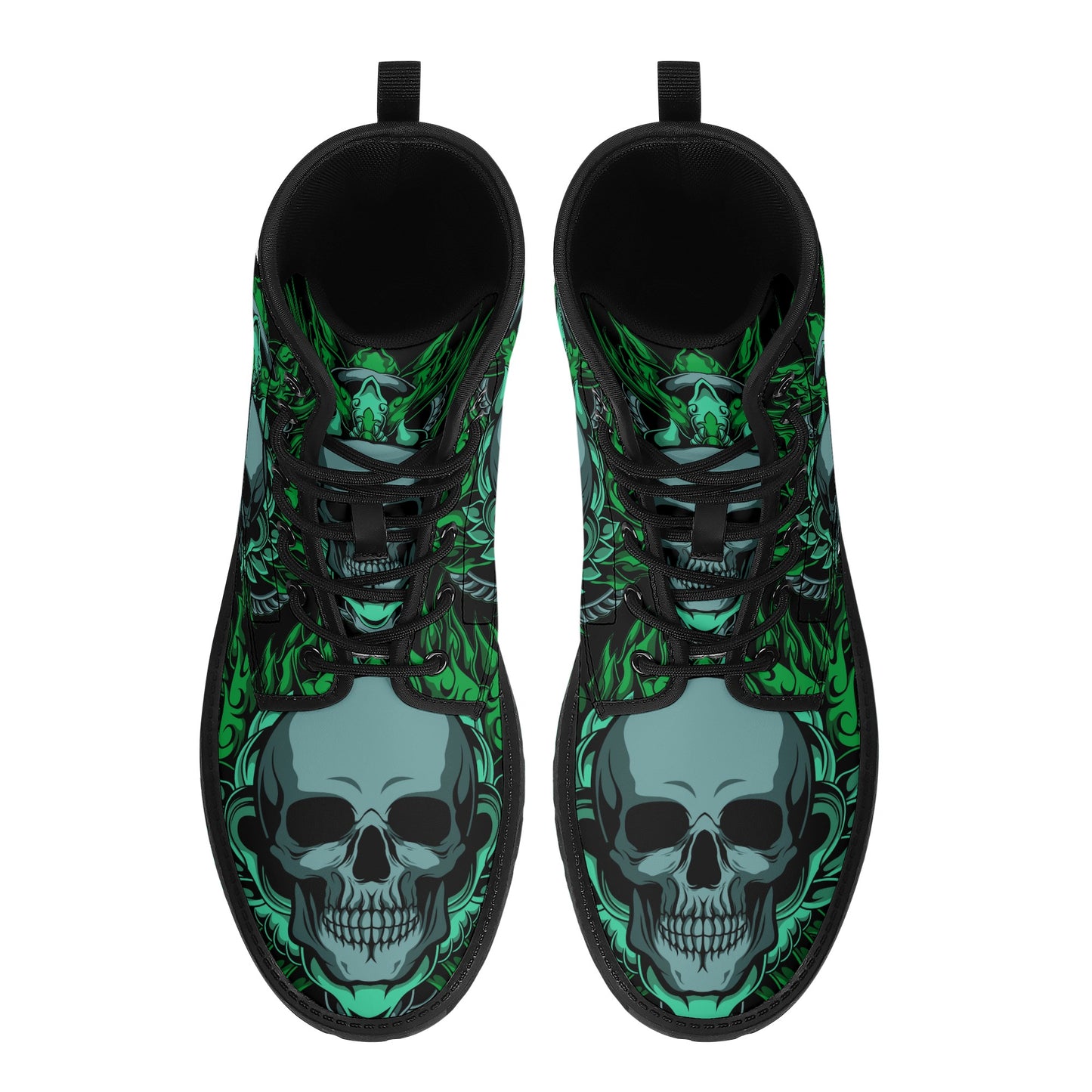 Skull Leather boots, Halloween boots, Sugar skull boots