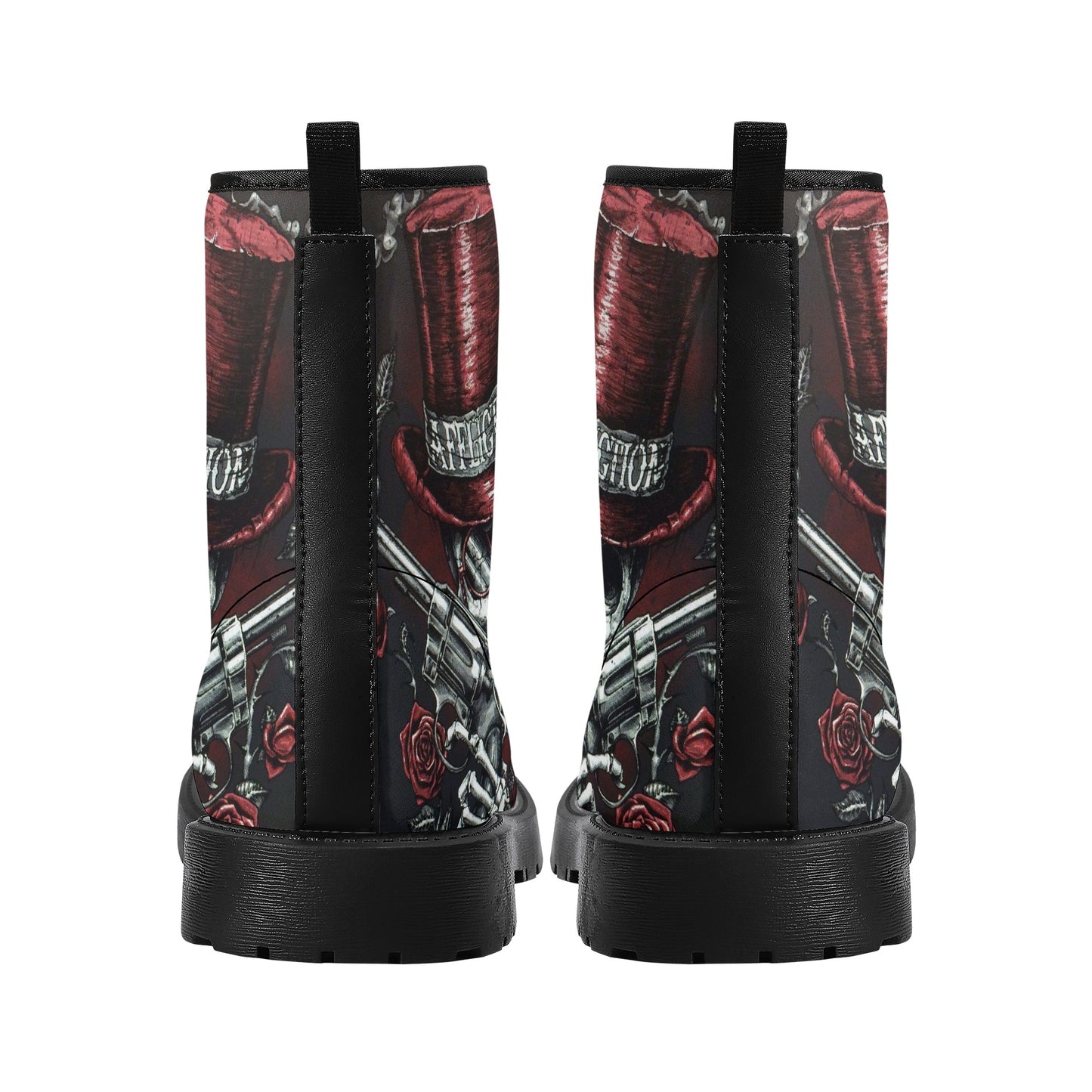 Skull Leather boots, Halloween boots, Sugar skull boots