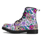 Skull Leather boots, Halloween boots, Sugar skull boots