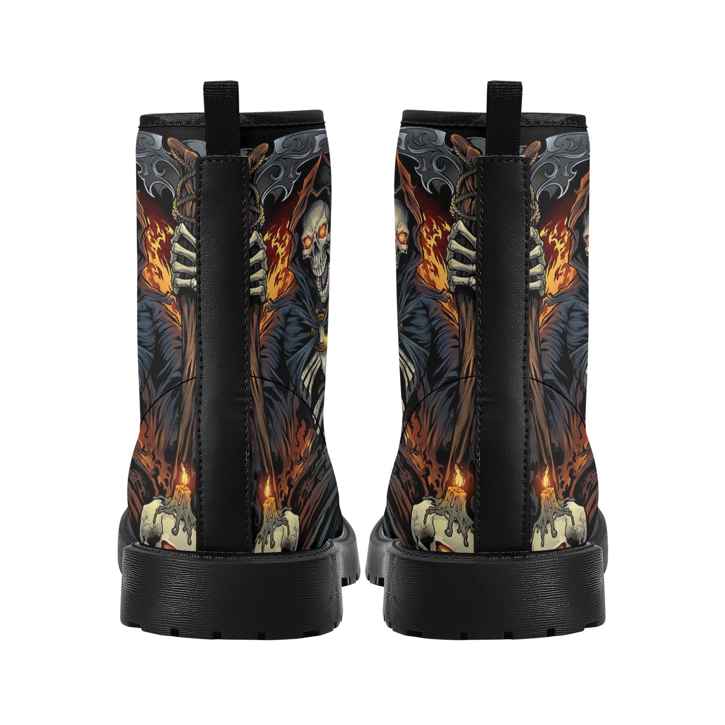 Skull Leather boots, Halloween boots, Sugar skull boots