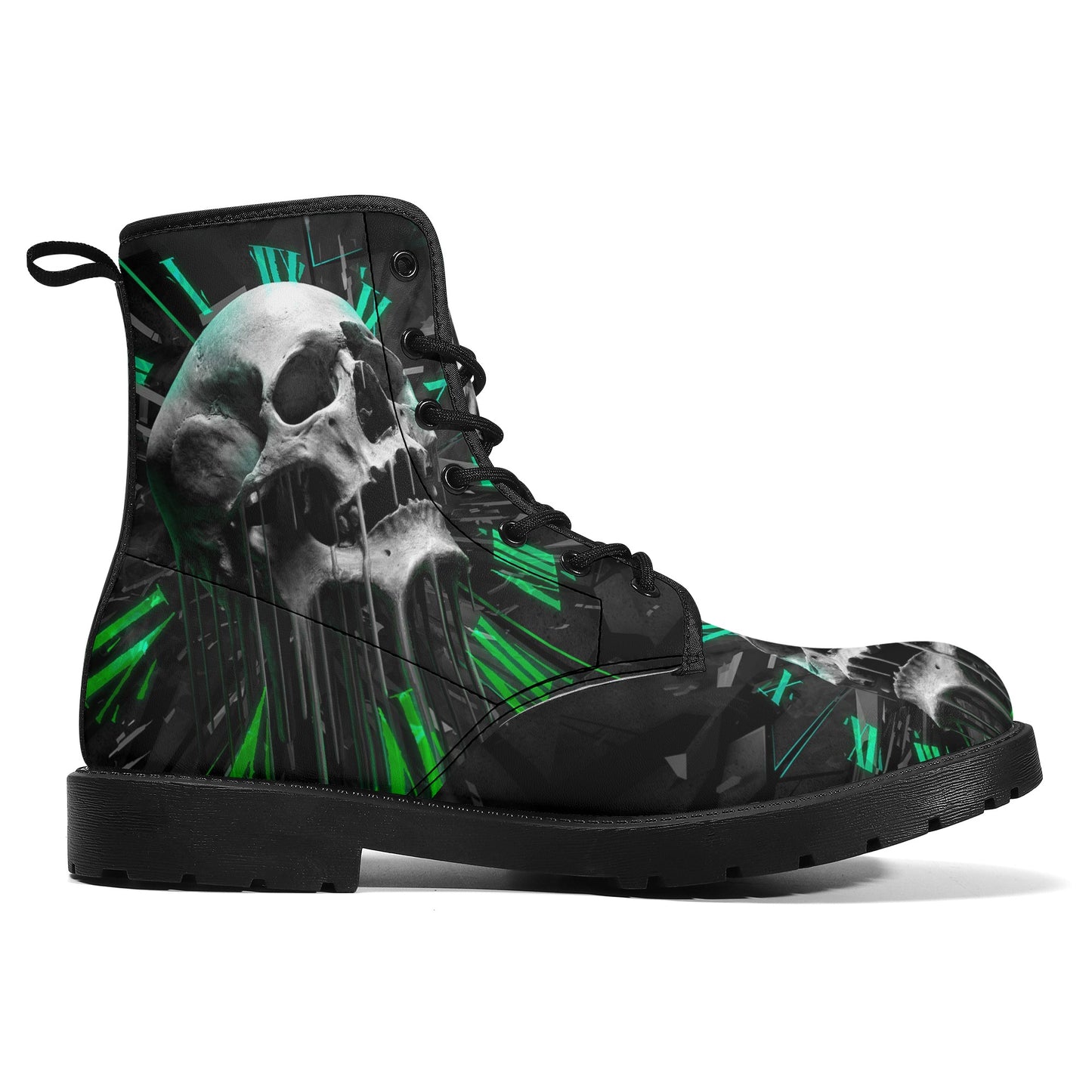 Skull Leather boots, Halloween boots, Sugar skull boots