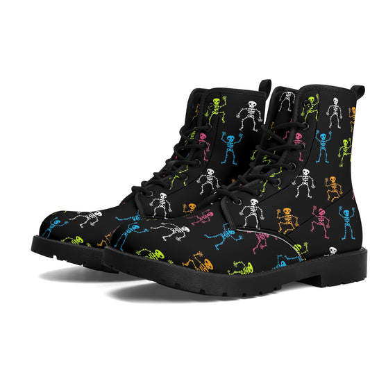 Skull Leather boots, Halloween boots, Sugar skull boots