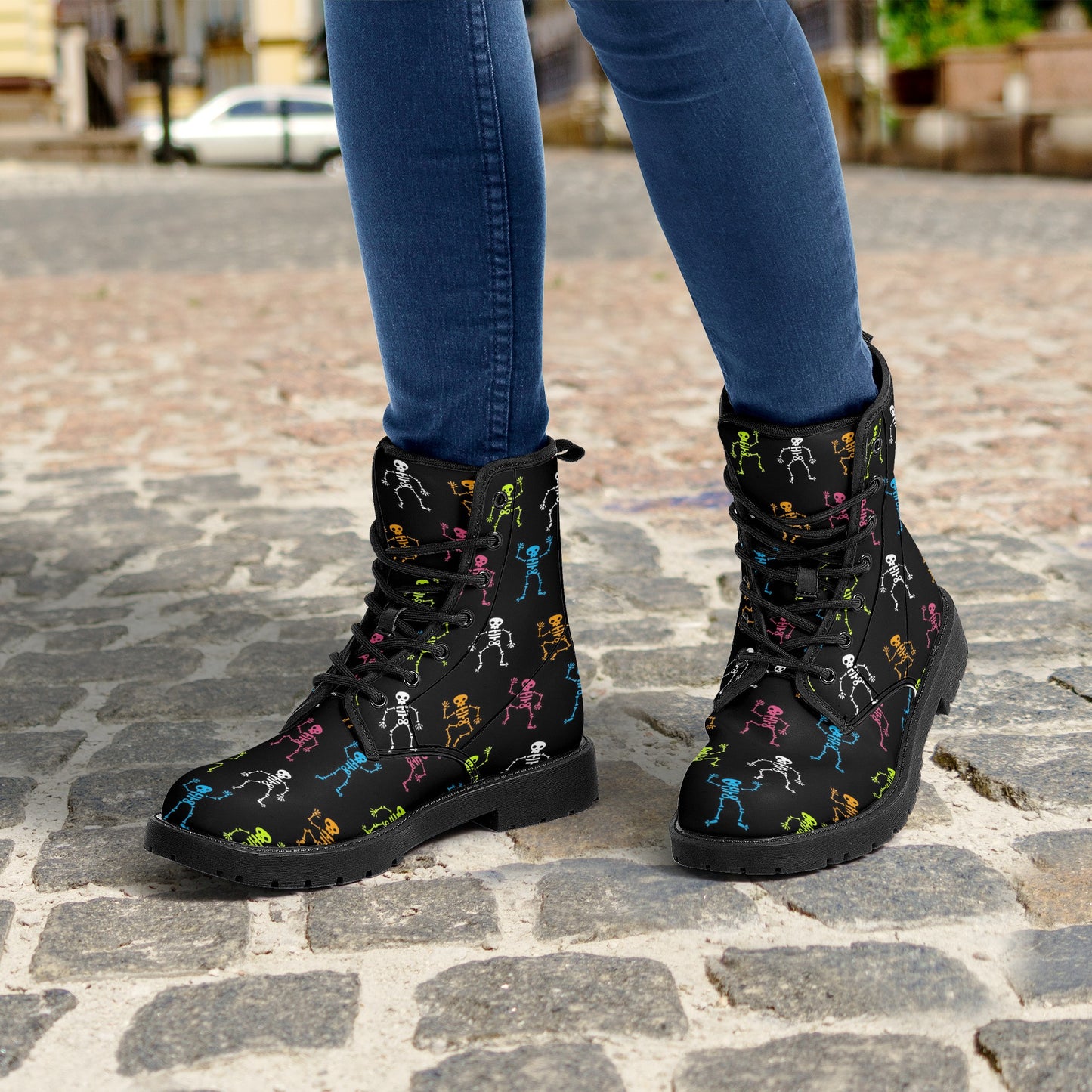 Skull boots, sugar skull boots, candy skull Halloween boots