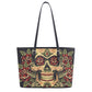 Sugar skull bag with shoulder strap, floral skull bag with shoulder strap, mexico handbag, mexican skull handbag, sugar skull girl tote bag,