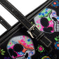 Mexican skull crossbody bag, sugar skull tote bag, day of the dead travel bag, sugar skull wallet, sugar skull cosmetic bag, candy skull wal