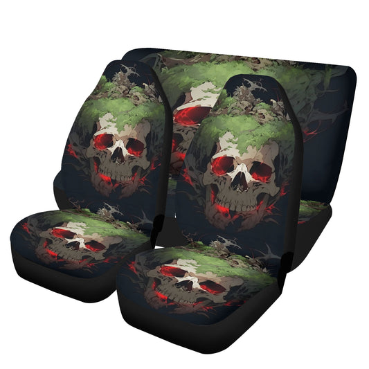 Christmas skull seat cover for car, rose skull car seat cover full set, death skull car seat cover full set, death skull floor mat for car,